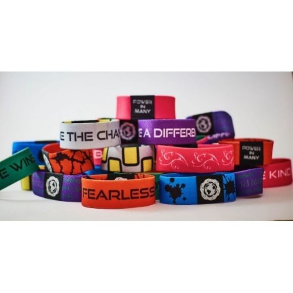 Power In Many Elastic Motivational Bracelets 3 Pack - Picture 1 of 3